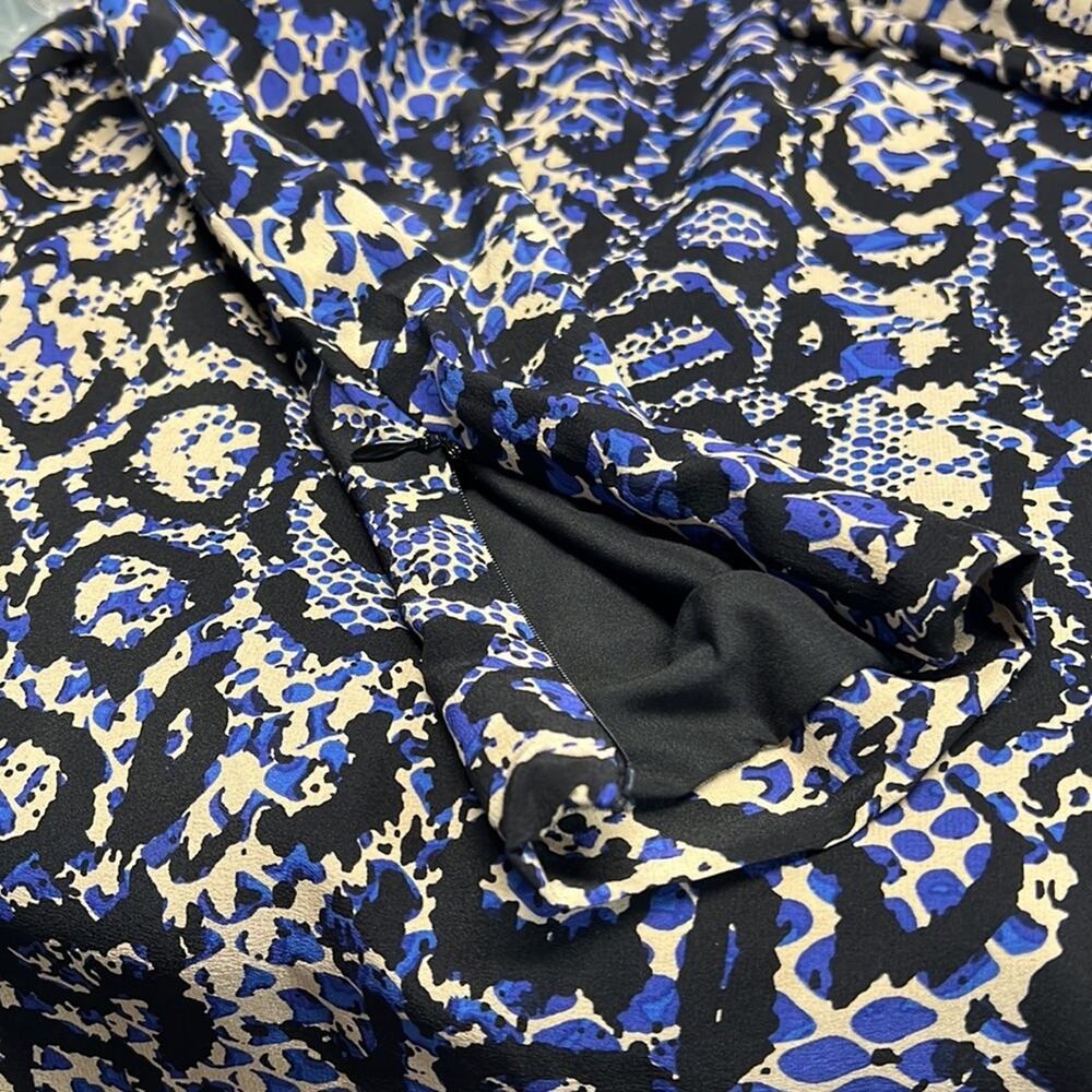 TIBI Silk Python Print Long Sleeve Mini Shift Dre… - image 8